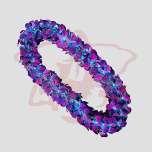 Double Lei - Dyed Blue